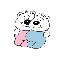 Two Cuddly Bears Cookie Cutter