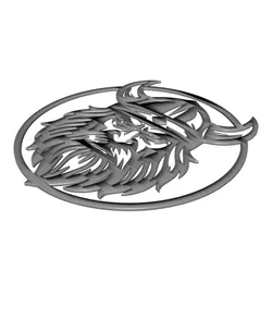 Viking Head 2D Wall Art.stl
