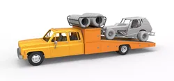 Vintage Transporter truck for Race car Scale 1 to 25