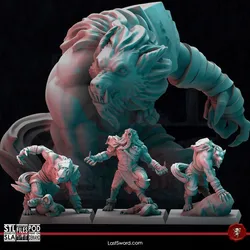 Werewolves | Pre-Supported | 30mm Sea of the Ashes