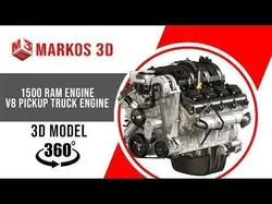 1500 Ram Engine - V8 Pickup Truck Engine  3D model
