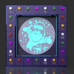 3D Advent Calendar with LED System - Printable Template