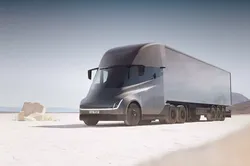 Electric semi-truck unbranded 3D model