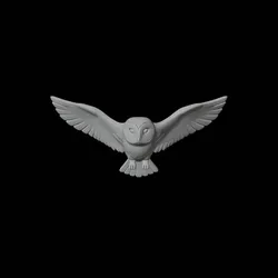 Flying Owl Sculpture 3D Print Model