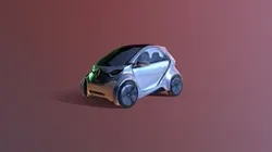 futuristic compact electric car