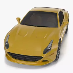 Generic Grand Touring Sports Car Simple Interior 3D model