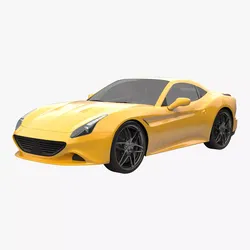 Generic Sport Car Simple Interior 3D model
