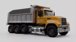 Generic Truck with Dumper Trailer 3D model