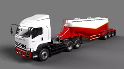 Isuzu GXZ360 Bulk Cement Trailer 3D model 3D model
