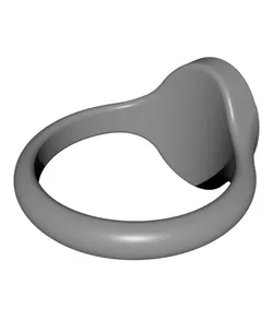 Large Oval Blank Signet Ring