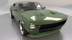 Mustang 1968 Custom High Poly and Low Poly 3D model