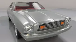 Mustang Ghia 1976 High Poly and Low Poly 3D model