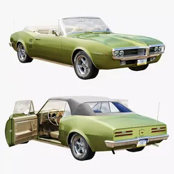 Pontiac firebird 1967 convertible 3D model