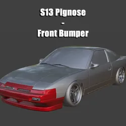 S13 Pignose + big lip front bumper