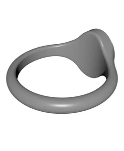 Small Oval Blank Signet Ring