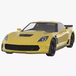 Sports Car Generic Simple Interior 3D model