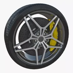 Sports Car Wheel 3D model