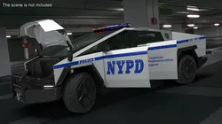 Tesla Cybertruck NYPD Rigged 3D model
