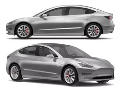 Tesla Model 3 Silver Metallic  3D model