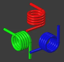 Torsion Spring of 90 degree with line 3.0mm