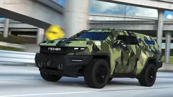 2023 Rezvani Vengeance Armored SUV Camo Rigged for Cinema 4D 3D model