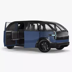 Canoo Lifestyle Vehicle Premium Blue Rigged for Cinema 4D 3D model
