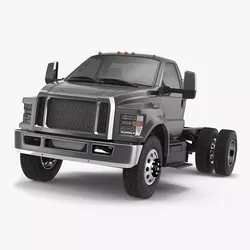 Crew Cab Chassis Truck Generic Simple Interior 3D model