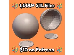 Decorative Sphere with Hidden Compartment for Valuables (Requires Pausing During Print) MineeForm FDM 3D Print STL File