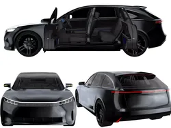 Electric Station Wagon black 3D model