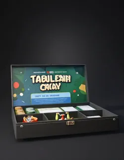 gere o modelo de uma caixa para um jogo de tabuleiro onde deve guarda