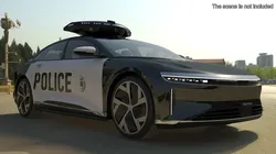 Lucid Air Police Car Drone Launch Pad Rigged for Cinema 4D 3D model
