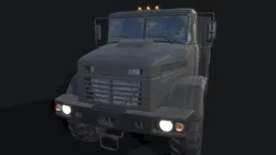 Military Truck Low-poly 3D model