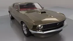 Mustang 1970 Low Poly 3D model