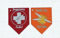 Perk-A-Cola key chains, Juggernog and Double tap