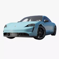 Porsche Taycan turbo S Low-poly 3D model