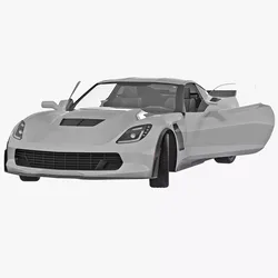 Sports Car Generic Rigged 3D model