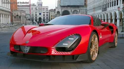 Supercar Alfa Romeo 33 Stradale Coupe Red 3D model
