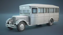 ZIS-8 Bus High-Poly 3D model