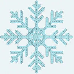 3ft Snowflake for Seed Pixels & 12mm Bullet WS2811 – xLights xModel
