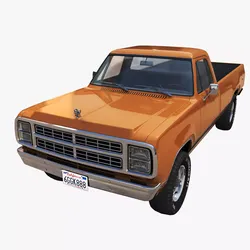 79 Dodge pickup D100 Low-poly 3D model
