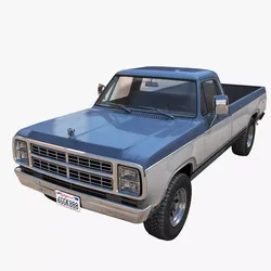 79 Dodge pickup truck Low-poly 3D model