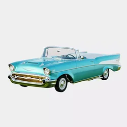 Chevrolet Bel Air 1957 Convertible Low-poly 3D model