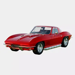 Chevrolet Corvette C2 Stingray 1967 Low-poly 3D model