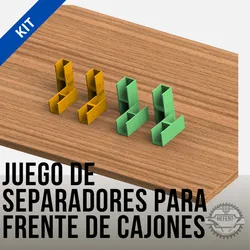 Drawer front divider kit