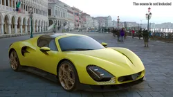 Exclusive Supercar Coupe Yellow Simple Interior 3D model