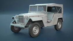 GAZ-67B Soviet Military Jeep High-Poly  3D model