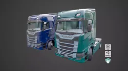 Generic Heavy Truck Chassis 06  Interior All PBR Textures Low-poly 3D model