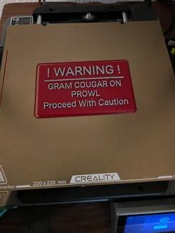 Gram Cougar Warning Sign