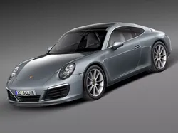 HQ LowPoly Porsche 911 Carrera Coupe 2016 Low-poly 3D model