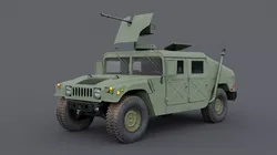 Humvee M998 M1025 Weapons Carrier Slant Back 3D model